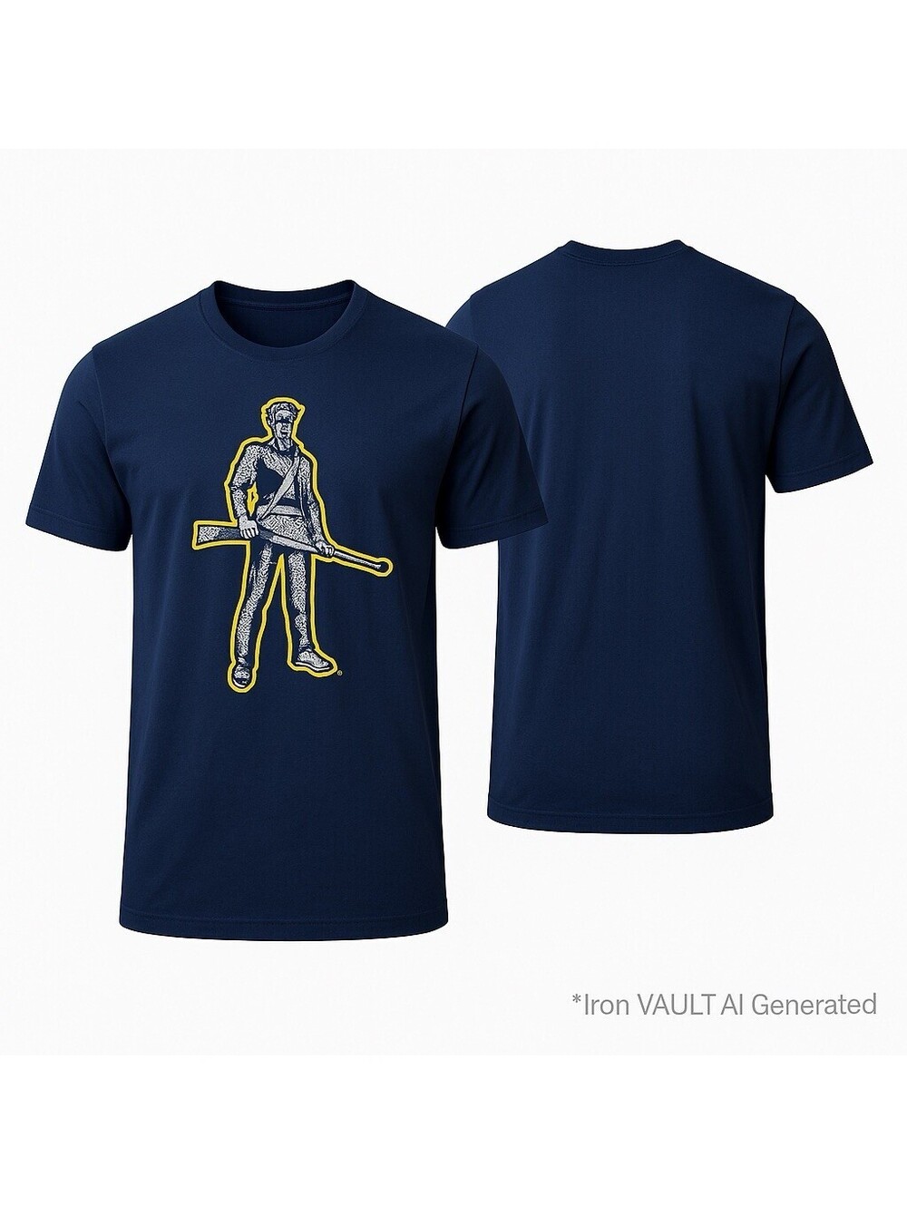 West Virginia Mountaineers Tee Mens Large Navy Blue Fanatics Graphic Shirt NWT